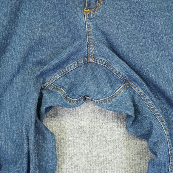 Duluth Trading Flex Weekender Jeans Mens 38x32 Blue Straight Leg Stretch Denim - Picture 4 of 11